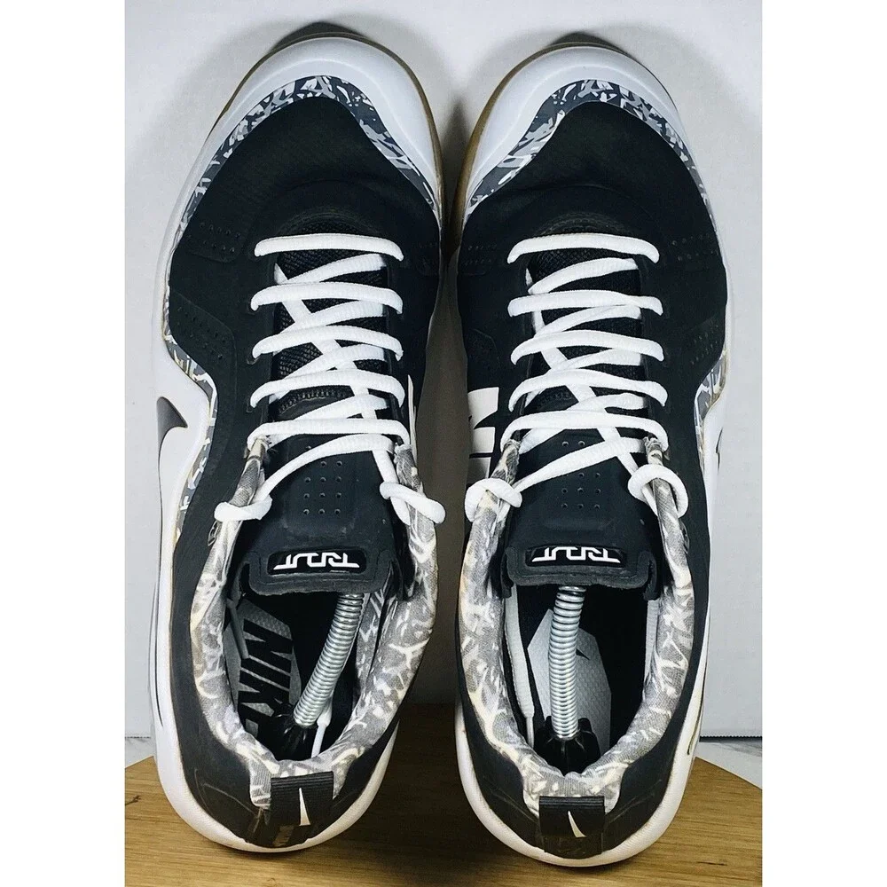 Nike Force Zoom Trout 4 Turf Baseball Trainer Black White 917838 001 Mens Sz 12